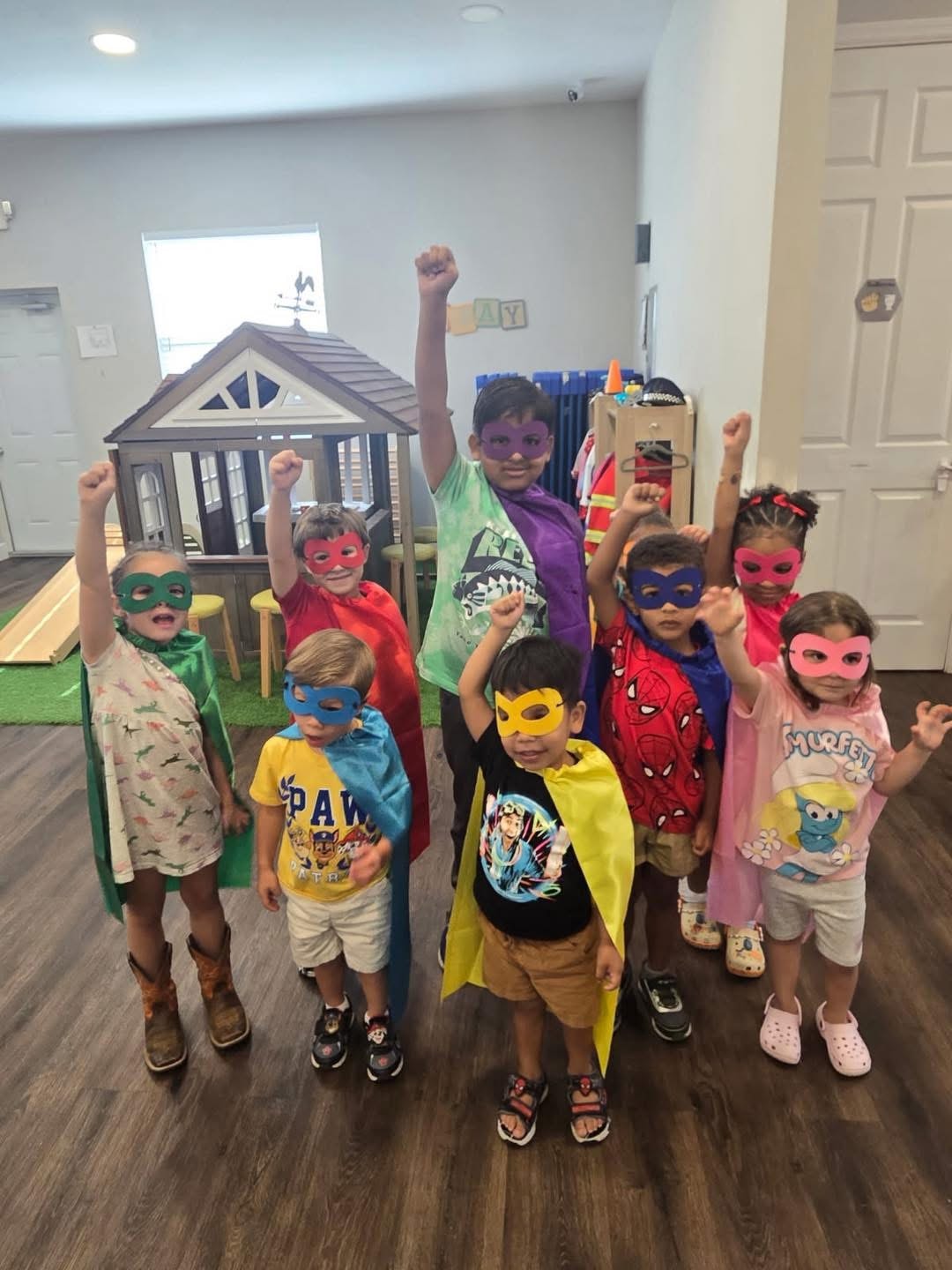 Safe outdoor play area at Little Achievers Day Care